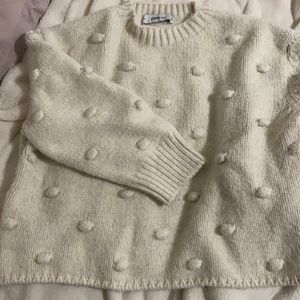Zara cream oversized knit